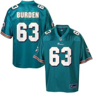 Pro Line Men's Miami Dolphins Chandler Burden Team Color Jersey