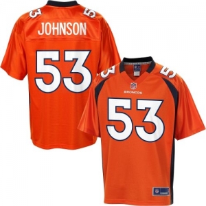 Pro Line Men's Denver Broncos Steven Johnson Team Color Jersey