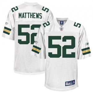 Reebok Clay Matthews Green Bay Packers Youth Replica Jersey - Wh