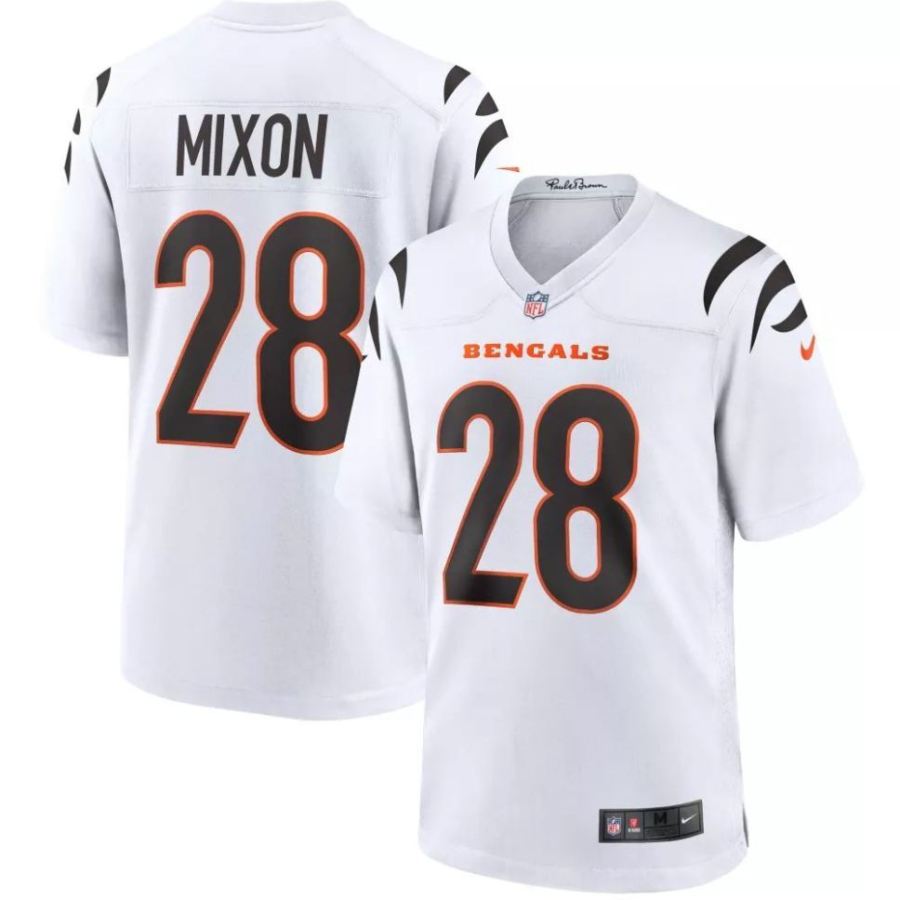 Nike Men's Cincinnati Bengals Joe Mixon #28 White Game Jersey