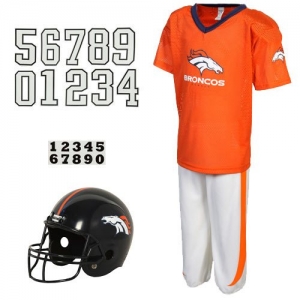 Denver Broncos Youth Deluxe Team Uniform Set - Orange/White