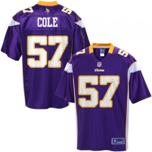 Pro Line Men's Minnesota Vikings Audie Cole Team Color Jersey