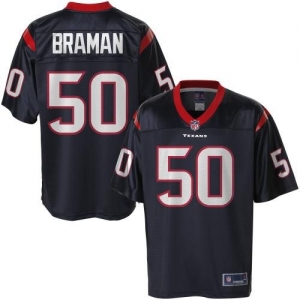 Pro Line Men's Houston Texans Bryan Braman Team Color Jersey