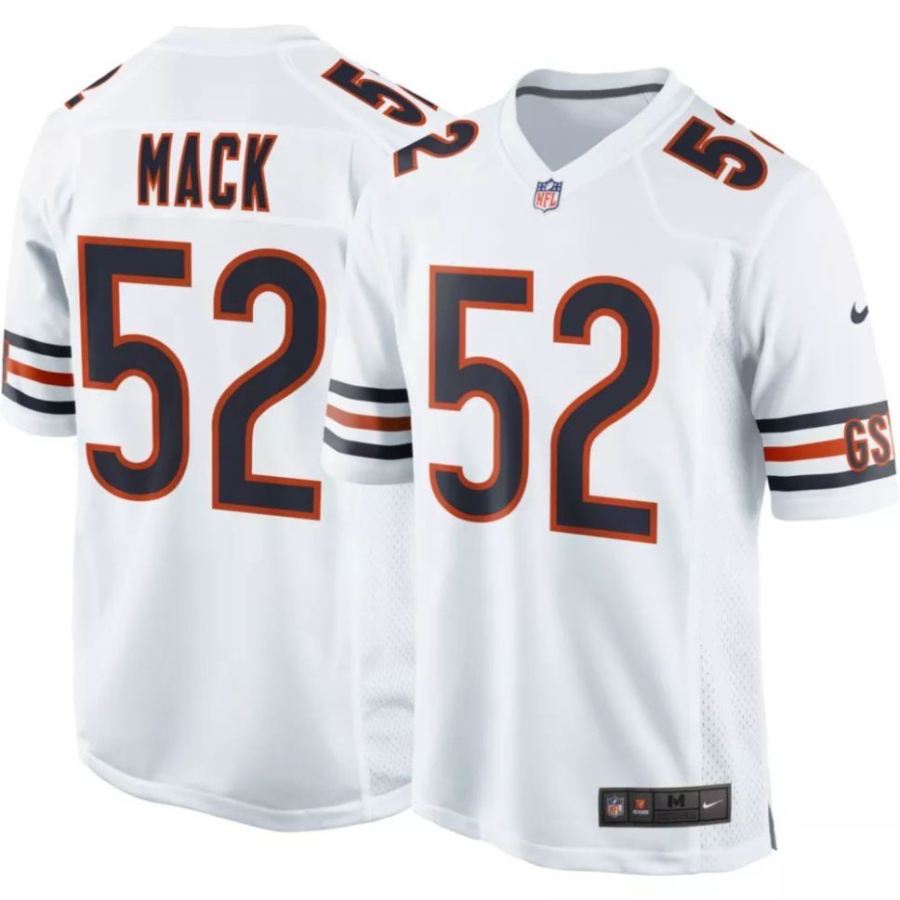 Nike Men's Chicago Bears Khalil Mack #52 White Game Jersey