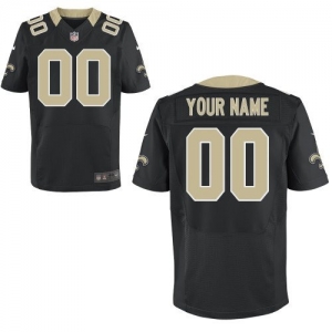 Nike New Orleans Saints Customized Elite Jersey - Black