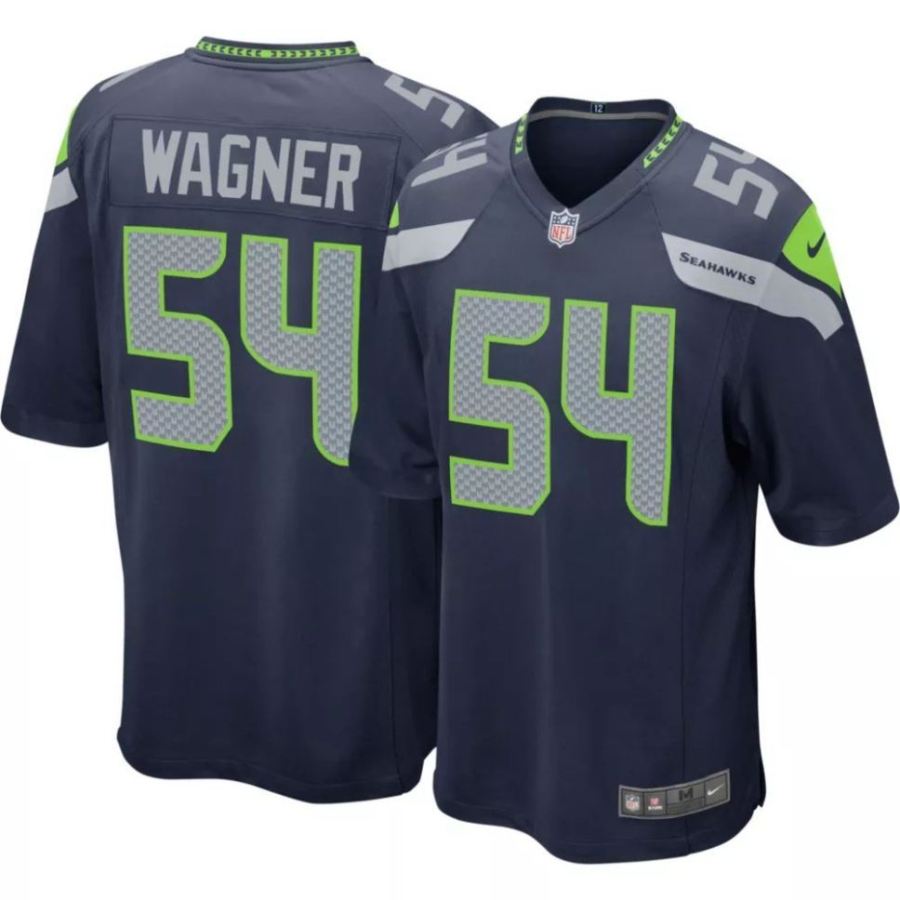 Nike Men's Seattle Seahawks Bobby Wagner #54 Navy Game Jersey