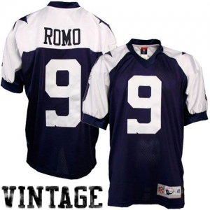 Reebok NFL Equipment Dallas Cowboys #9 Tony Romo Navy Blue Authe