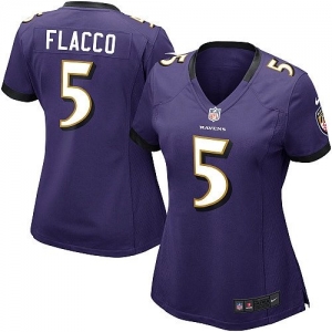 Nike Joe Flacco Baltimore Ravens Ladies Game Jersey - Purple