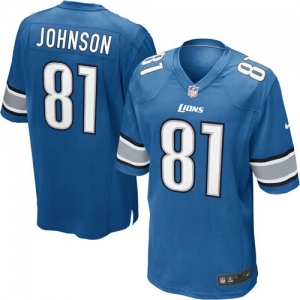 Nike Calvin Johnson Detroit Lions Youth Game Jersey - Light Blue