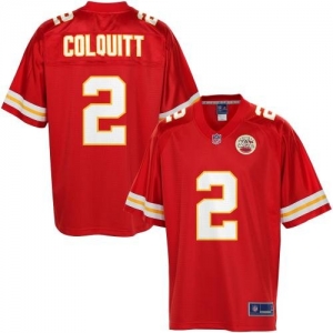 Pro Line Men's Kansas City Chiefs Dustin Colquitt Team Color Jer