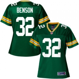 Pro Line Women's Green Bay Packers Cedric Benson Team Color Jers