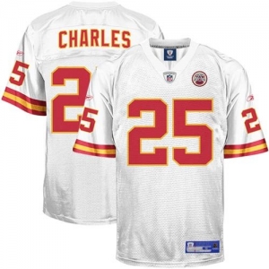 Reebok Jamaal Charles Kansas City Chiefs Replica Jersey - White