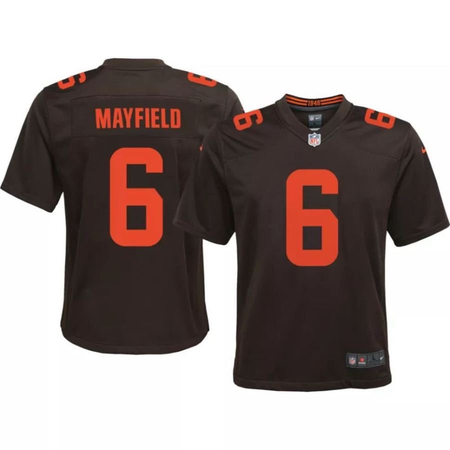 Nike Youth Cleveland Browns Baker Mayfield #6 Brown Game Jersey