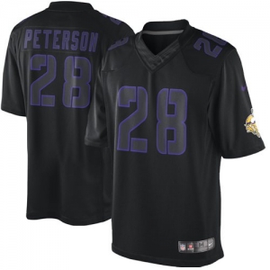 Nike Adrian Peterson Minnesota Vikings Impact Twill Jersey - Bla