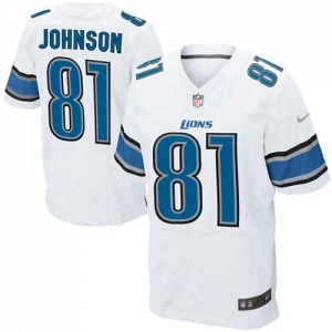 Nike Calvin Johnson Detroit Lions Elite Jersey - White