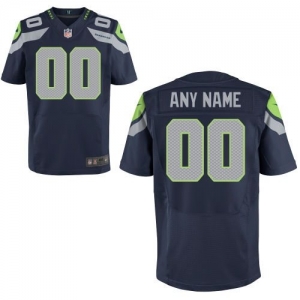 Nike Seattle Seahawks Customized Elite Jersey - College Navy