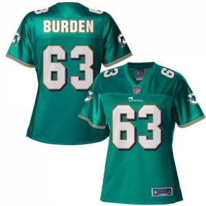 Pro Line Women's Miami Dolphins Chandler Burden Team Color Jerse