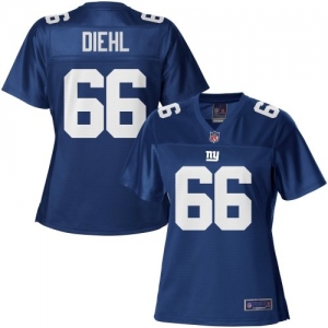 Pro Line Women's New York Giants David Diehl Team Color Jersey