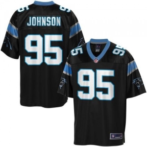 Pro Line Men's Carolina Panthers Charles Johnson Team Color Jers