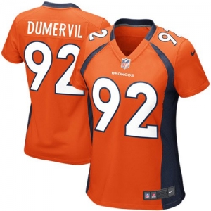 Nike Elvis Dumervil Denver Broncos Womens Game Jersey - Orange/N