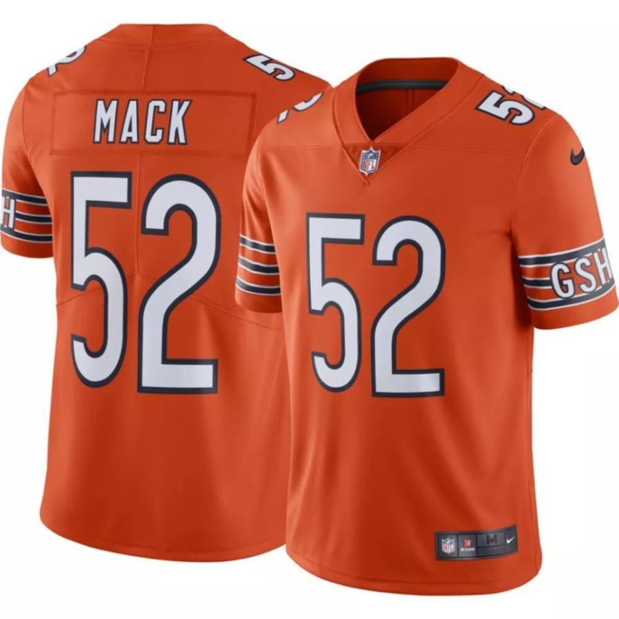 Nike Men's Chicago Bears Khalil Mack #52 Orange Limited Jersey