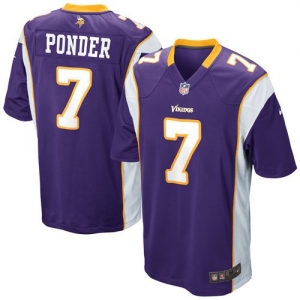 Nike Christian Ponder Minnesota Vikings Game Jersey - Purple