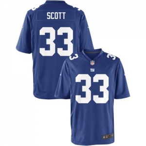 Nike Youth New York Giants Da'Rel Scott Team Color Game Jersey