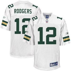 Reebok Aaron Rodgers Green Bay Packers Replica Jersey - White -